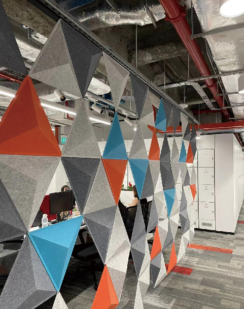4.Acoustic screen panel 3d triangular screen 4.Acoustic screen panel 3d triangular screen