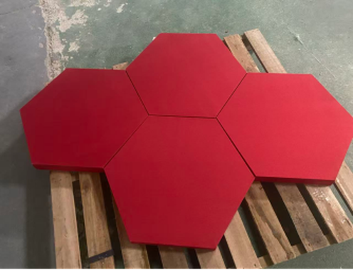 Hexagon Fabric Wrapped Acoustic Panels Hexagon Fabric Wrapped Acoustic Panels