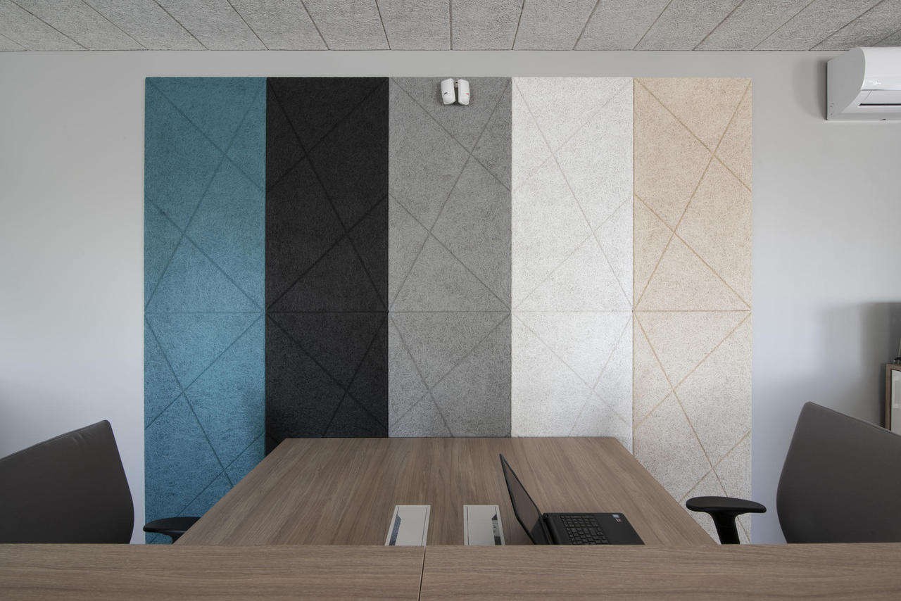 1.Groove Wood Wool Acoustic Panel Quilted design 1.Groove Wood Wool Acoustic Panel Quilted design