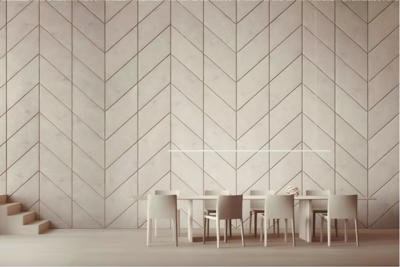 3.Groove Wood Wool Acoustic Panel diagonal lines design 3.Groove Wood Wool Acoustic Panel diagonal lines design
