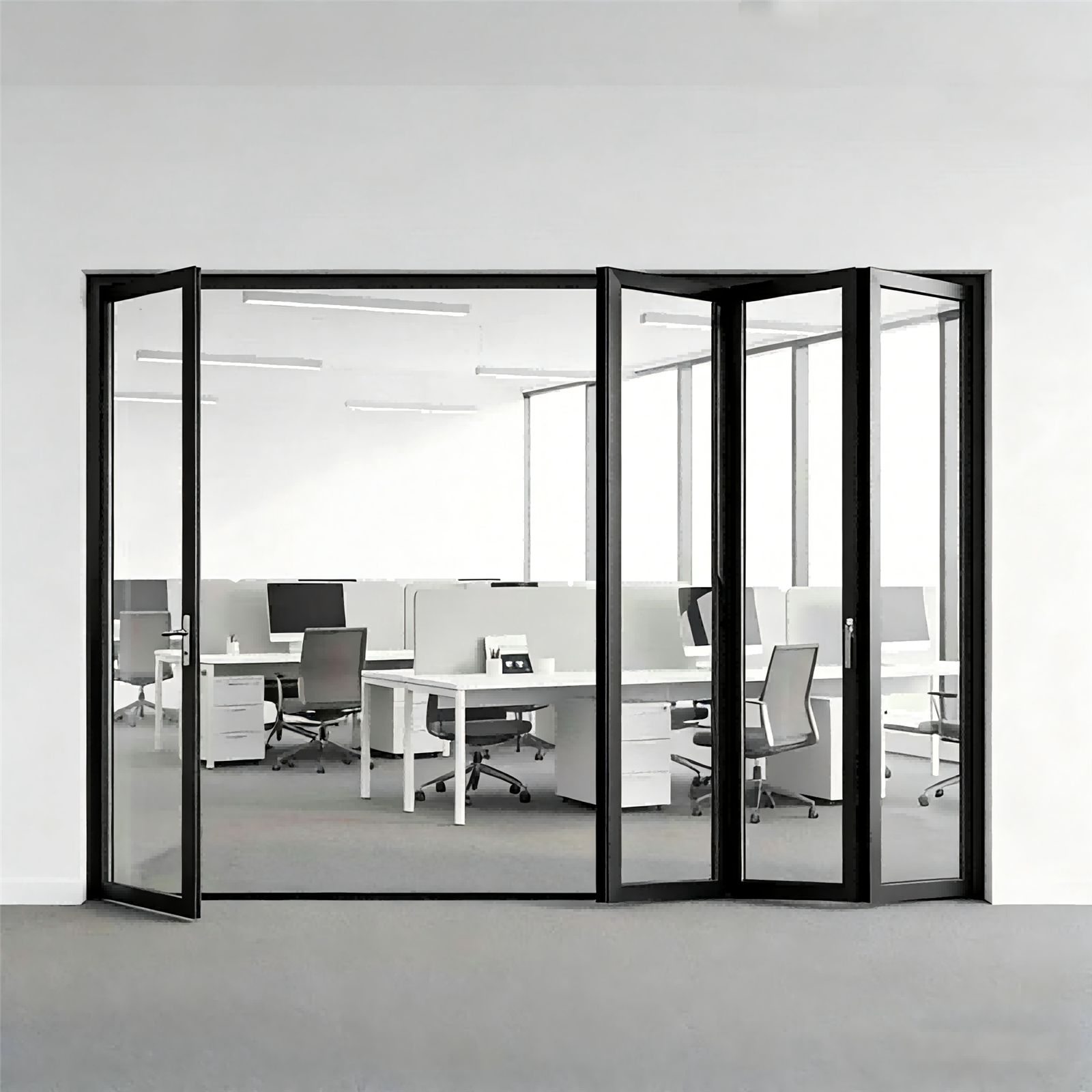 1.Folding Glass Partition Walls Office usage scenario 1.Folding Glass Partition Walls Office usage scenario