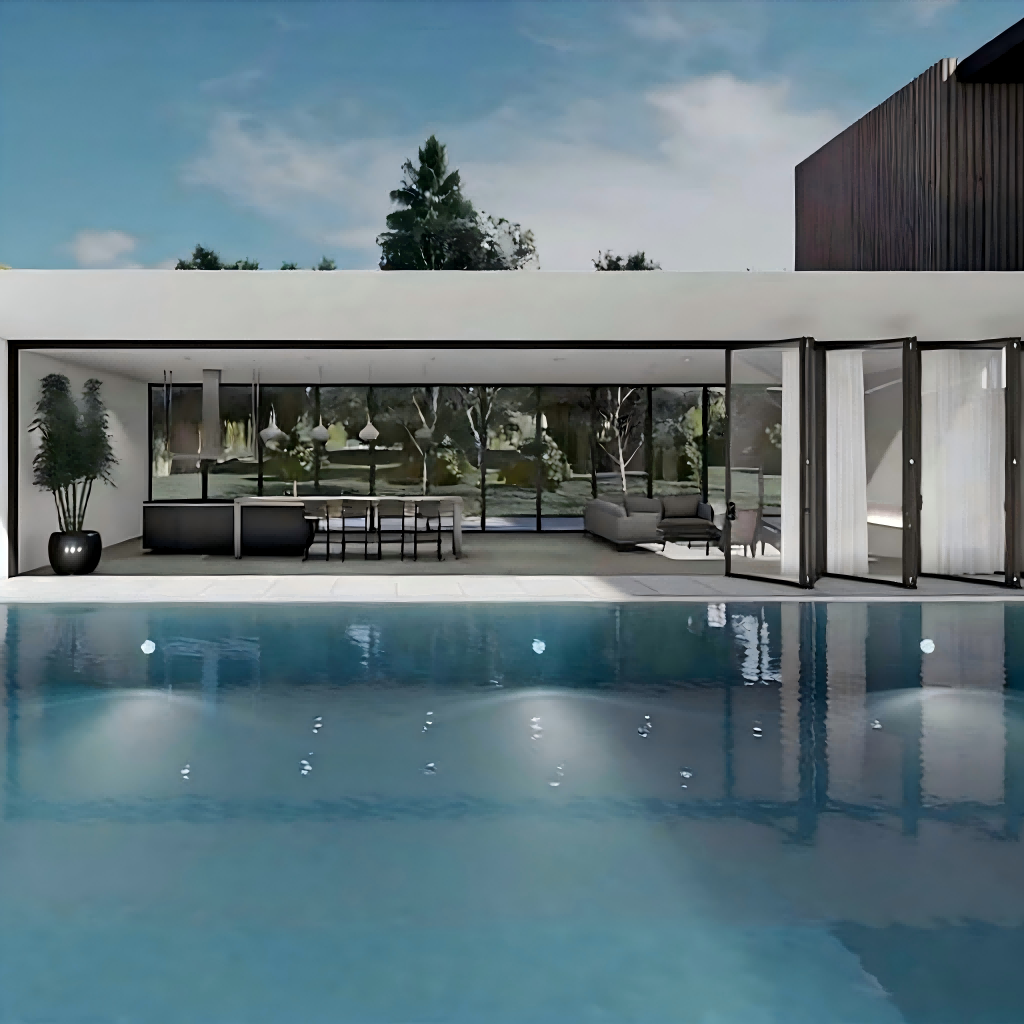 5.Folding Glass Partition Walls swimming pool usage scenario 5.Folding Glass Partition Walls swimming pool usage scenario