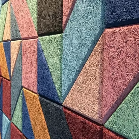 4. Uniform color and long-lasting durability Painted Wood Wool Acoustic Panel 4. Uniform color and long-lasting durability Painted Wood Wool Acoustic Panel