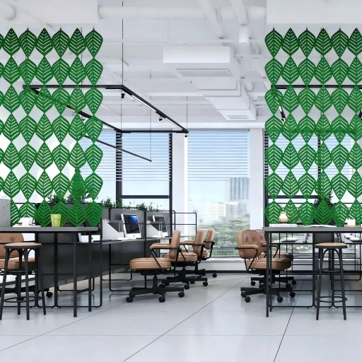 Eco-Friendly PET Felt Decorative Ceiling Hanging Screen manufacturers